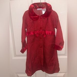 Girls size 4 Red Christmas Coat